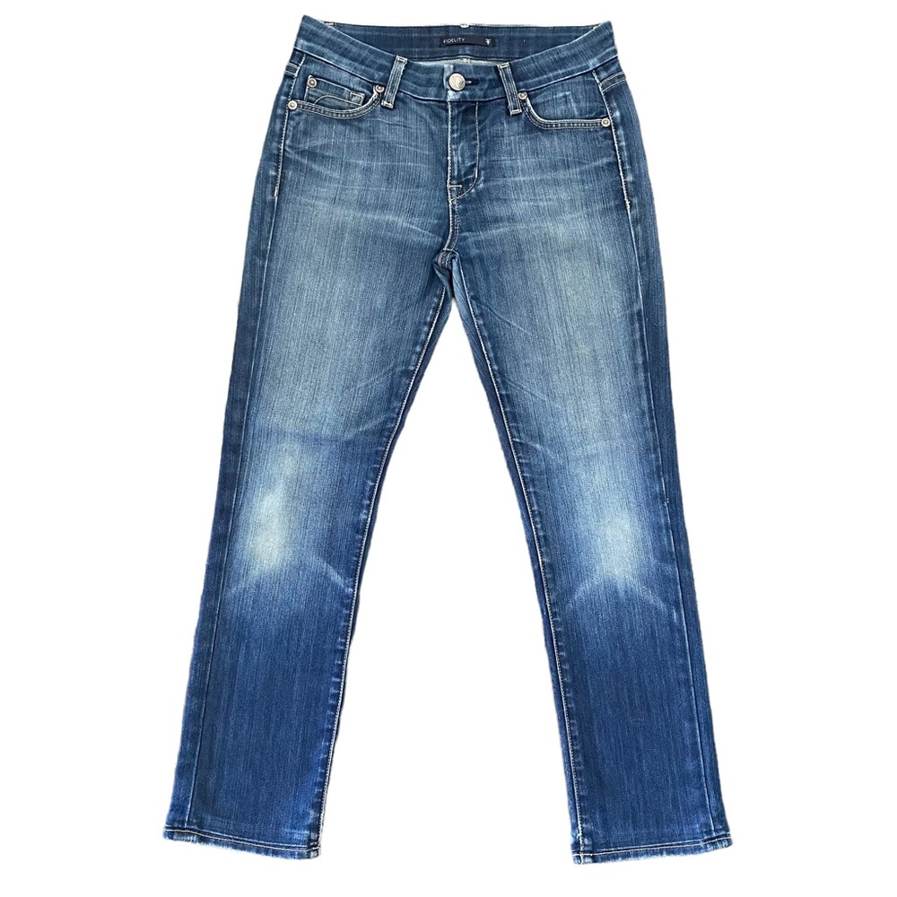 Fidelity Denim Rev Cropped Jeans in Eagle Blue 27